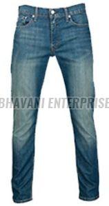 Mens Faded Slim Fit Stretchable Denim Jeans