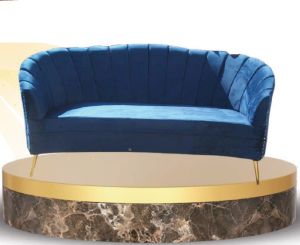 Velvet 4 Seater Wooden Sofa Modern for Indoor