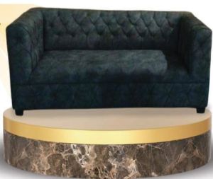 Wood Fabric Wedding Sofa Set, Color : Black Elegant