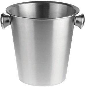 Plain Stainless Steel Ice Bucket, Color : Silver
