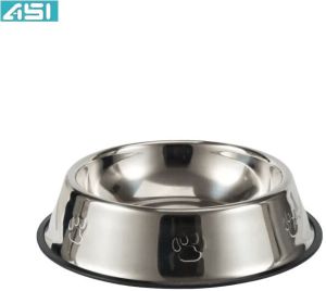 Plain Stainless Steel PET Feeding Bowl, Color : Silver