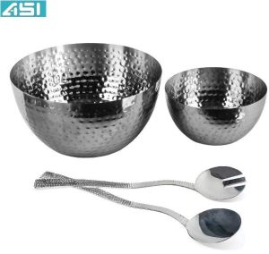 Stainless Steel Salad Bowl with Spoon