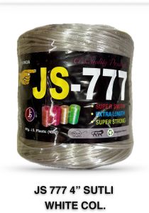 JS-777 Natural Plastic Twine Sutli, Color : White