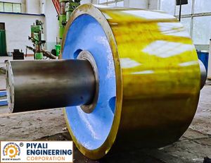 Mild Steel Trunnion Roller Wheel with Axle Assembly