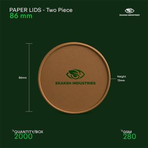 86mm Double Layer Paper Bowl Lids