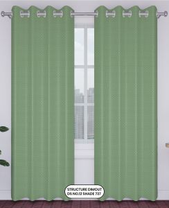 Structure Dimout Curtain Design 12 Shade Polyester Fabric