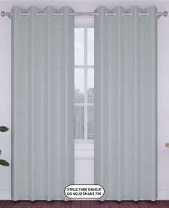 Structure Dimout Polyester Curtains Pillows Fabric