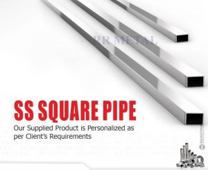 Polished Stainless Steel Square Pipe, Packaging Type : Light Silver