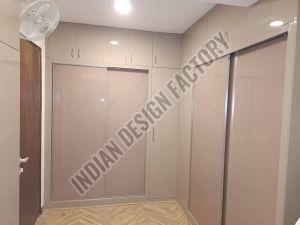 Polished Sliding Door Modular Wooden Wardrobe