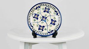 Midnight Blossom Ceramic Plate