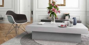 Rectangular Microcement Elements Coffee Table