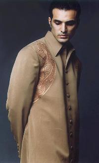 Dusty Brown shirt Collar Sherwani LC- 5