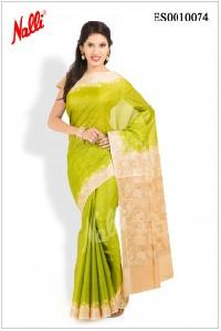 Green Banaras Tussar Silk Saree