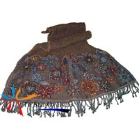 Wool Lycra Embroidered Scarves