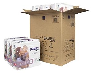 Bambo Nature Premium Baby Diapers, Size 4 (2 Cases of 180)