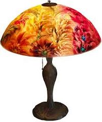 painted glass lamp