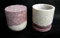 ROUND SOAPSTONE JARS