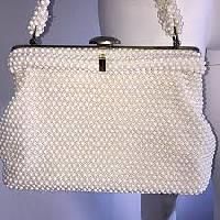 White Beaded Bag