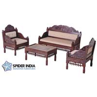 Teak Wood Carved Sofa Set