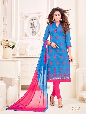 Designer Chanderi Cotton Dress Material