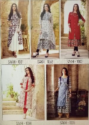 Flared Design A-line Ladies Designer Embroidered Kurti, Churidar, Party  Wear at Rs 461/piece in Surat