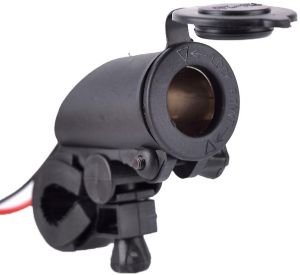 Waterproof Car Handlebar Mount Cigarette Lighter Power Socket