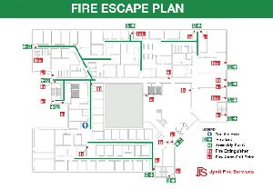 Fire Escape Plan Signage
