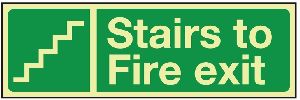 Stairs Fire Exit Signage