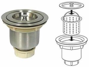 Basket Sink Strainer Blocks Residue With Removable Basket