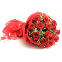 15 Red Roses in a Paper Packing