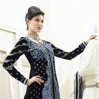 Attractive Party Wear Zari Resham Embroidered Dress