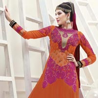 Fashionable Trandy Zari Resham Embroidered Dress