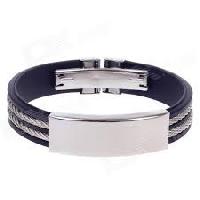 silicone titanium bracelet