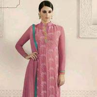 Striking Pink Faux Salwar Suit
