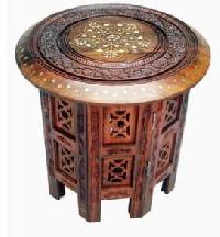 Wooden Carved Octangle Table