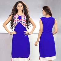 Df Blue Georgette Kurtis