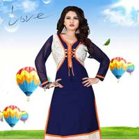 Df Multicolor Georgette Kurti