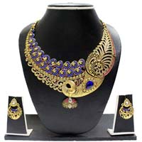 Zaveri Pearls Peacock Designer Necklace Set