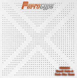 Perforated acoustic ceiling tile