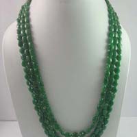 Dyed Beryl Green Oval Smooth Beads