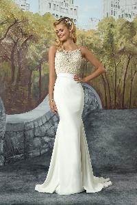 Crepe Fit Flare Gown