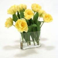 16221# - Waterlook Yellow Parrot Tulips Artificial flower