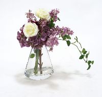 16223# - Waterlook Lavender Lilacs Hydrangeas Cream White Ranunculus Artificial flower