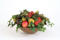 Fruit Abundance Nestled Foliage Floor Basket