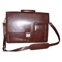 Leather Office Handbags Brown Colour