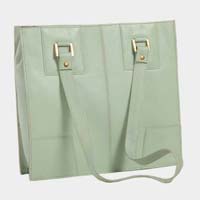 Ladise Leather Hand Bag Green Colour