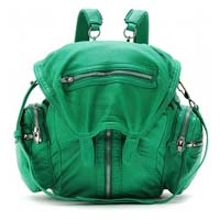 Leather Backpack Bags Green Colour