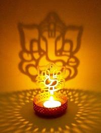 Ganesh Shadow Candle Holder