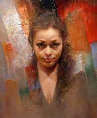 Gloomy Lady Oil Painting