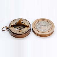 Brass compass & wooden compass